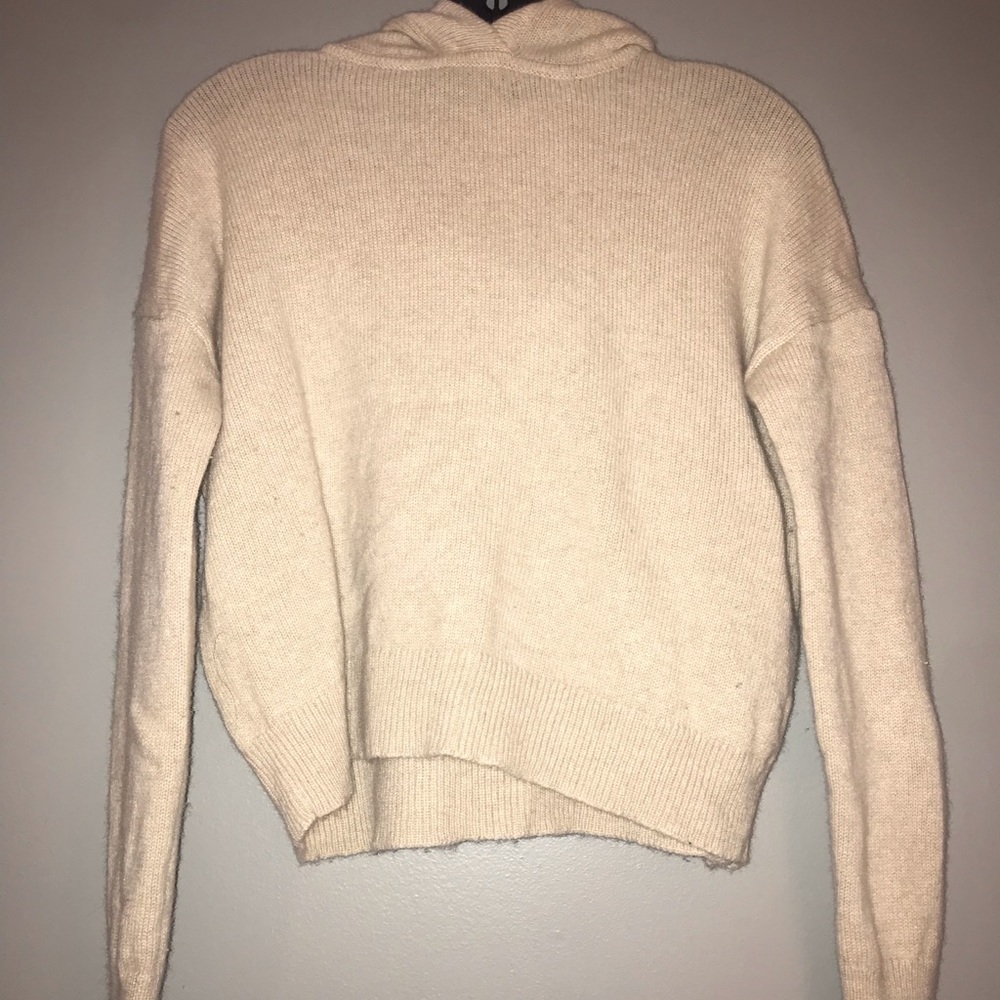 Theory sweater crop hoodie